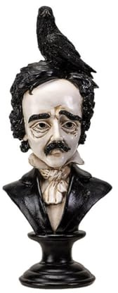 Pacific Giftware Edgar Allen Poe Bust, Cold Cast Resin, Tabletop Figurine