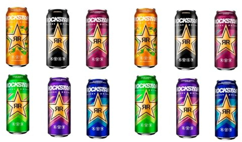 12 Dosen Rockstar Energy Drink Mix (6 Sorten) a 0,5L inc. 3.00€ EINWEG Pfand DPG + Space Riegel
