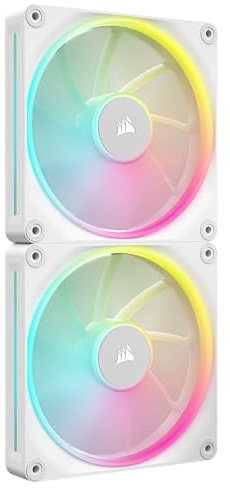 Corsair iCUE LINK LX140 RGB White Dual 140mm PWM Fan Starter Kit 2 Pack