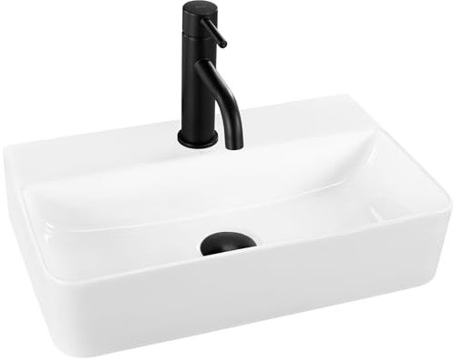 Lavabo Sobre Encimera Rea Naomi Blanco