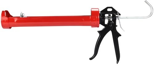OneTreeTime Caulking Piston Tool for Home Improvement - Adhesives and Sealants Gun with Non-Drip Feature - Professional DIY Tool - Red - 29oz Cartridge Capacity, Mastic Gun