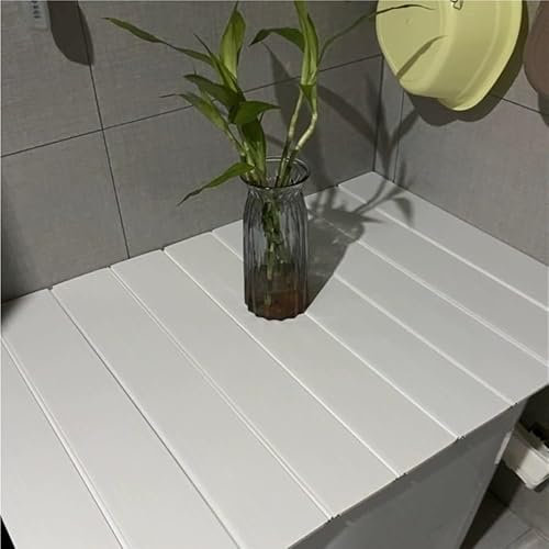 Suixtil Staubdichte Badewannenabdeckung, Faltbarer Badewannen-Caddy mit Rollverschluss, Isolierte Abdeckung Badewannenständer, Dick, Weiß(70x170x0.6cm)