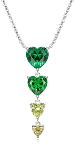 GW Kette Silber 925 Damen Herzanhaenger Silberne Halskette Damen 925 mit Herz Anhänger Zirkonia Silberschmuck Geschenke für Frauen Geburtstag