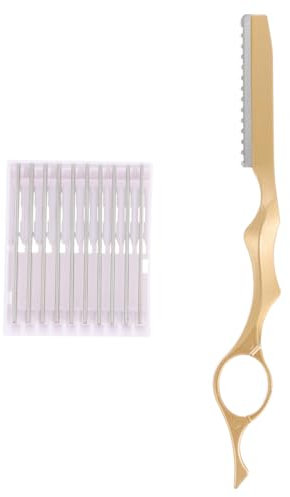 WRITWAA Manueller Haarschneider Rasiermesser Aus Metall Mit 10 Ersatzklingen Leichter Haarschneide Rasierer Präziser Haarstyling Trimmer Für Herren Haarschneiden Und Ausdünnen