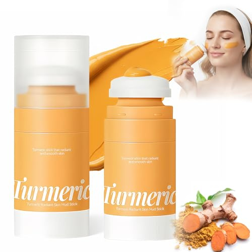 Masque Stick Curcuma,Masque Visage Nettoyant en Profondeur Curcuma Stick,Nettoyage en Profondeur des Pores,Réduit Points Noirs et Excès de Sébum, Hydratant et Équilibrant,Pour La Plupart de Peau