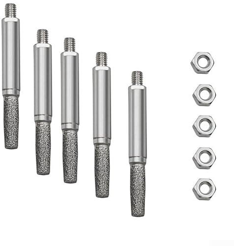 Besttoolifes 5PCS Cylindrical Burr, Chainsaw Sharpening Kit Diamond Coated Chainsaw Sharpener Parts For Chainsaw Chain Sharpening Jig(5PCS 5mm)