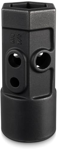 Otoolling Auger Bit Adapter Repair Hub 2 Female Hex to 2 Male Round Heavy Duty Auger Adapter Compatible with 5/8, 3/4 or 1 Pin Holes Install Weld with Ease