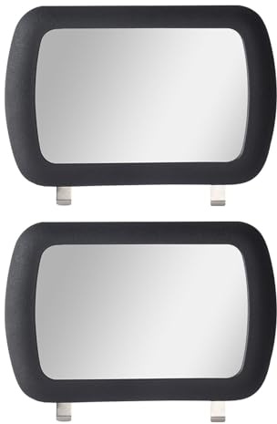 2 PCS Auto Sun Visor HD Makeup Mirror, Car Vanity Mirrors Universal Car Interior Cosmetic Mirror for Truck SUV Rear View Seatback, Easy to Install (6.57 x 4.33 inch)