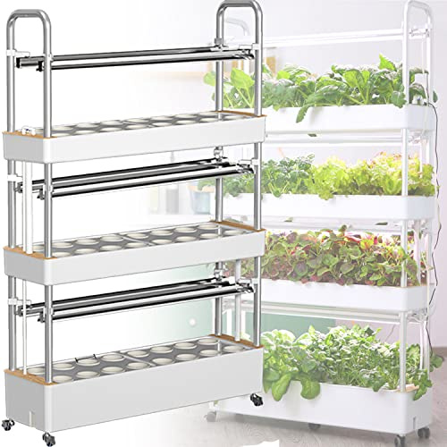 MNBVH Système de Croissance hydroponique avec des lumières de Culture à LED automatisées, Agriculture Verticale pour Jardin de Tour intérieur, équipe de Culture sans Couches Intelligente