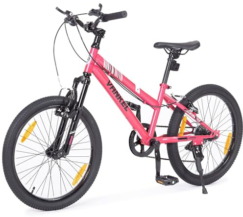 Sinaopus 20 Zoll Kinderfahrrad Mountainbike für Jungen und Mädchen ab 6 Jahren, 7 Gang MTB Rosa