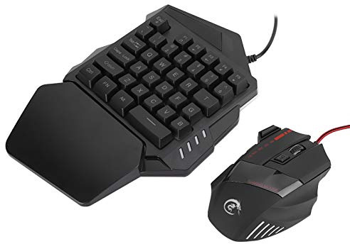 Keenso Ensemble de Clavier de Souris J50 Gaming, Rétro-éclairage LED Accessoire D'ordinateur à Base pour / / OS X, 5 DPI Réglables, pour Le Jeu de Joueurs PC