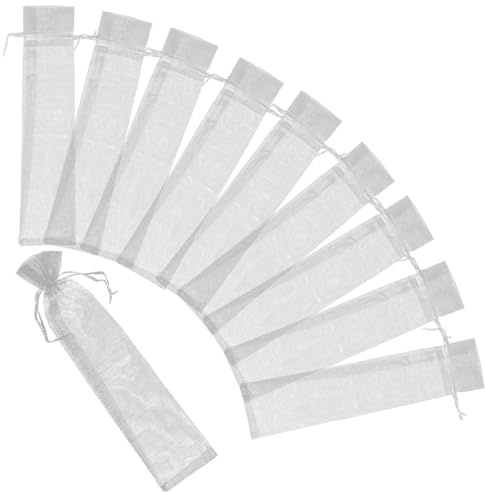 Parliky Gastgeschenktüten für Hochzeit aus Silbernem Organza 20 Stück Netzbeutel mit Kordelzug Leicht zu Schließen und Öffnen für Abschlussfeier Saison und Showers