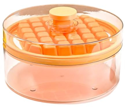 Moule de glace de congélation - plateau de cube en silicone de grande capacité, conception de presse facile pour la libération sans effort, le moule couvert reste propre et sans odeur | Maison diverti