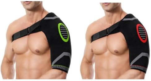 SUMCNU 2 Pcs Schulterbandage Für Herren Frauen Schulterstütze Schulter Bandage Verstellbar Komfortabel & Leicht Entwickelt Zur Linderung Von Schulterschmerzen Geeignet Für Die Linke & Rechte Schulter