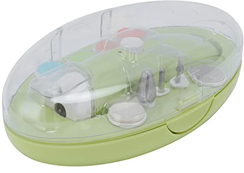 Fdit Kit Lima Unghie Elettrica per Bambini, Tagliaunghie Sicuro e Veloce per Bambini, Strumento Manicure Ricaricabile per da 0 a 3 Anni, 6 Contatti Intercambiabili (YELLOW)