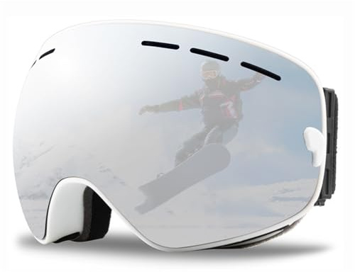 TXLEAPEY Dubbla lager anti-dimma skidglasögon snömobil mask skidglasögon herr dam snö googlar snowboard solglasögon, Se6, Taille unique
