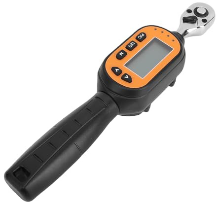 Dioche Llave de Torsión Llave de Torsión con Pantalla Digital Preestablecida Conector de 1/4 de Pulgada de Electrónica Ajustable de 0,9-30 N·m con Pantalla LED y Mecanismo de Trinquete Bidireccional