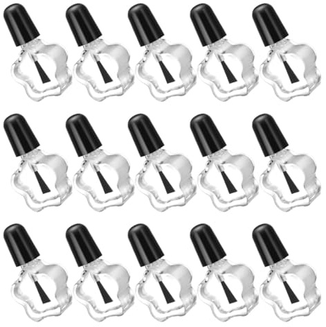 Generic 20pcs Star-shaped Glass Nail Polish Bottles 5ml Spill-proof Pentagonal Design with Chemical Stability for DIY Nail Art and Salon Use