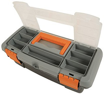 Mercury | Small durable plastic toolbox with tote tray and lid storage