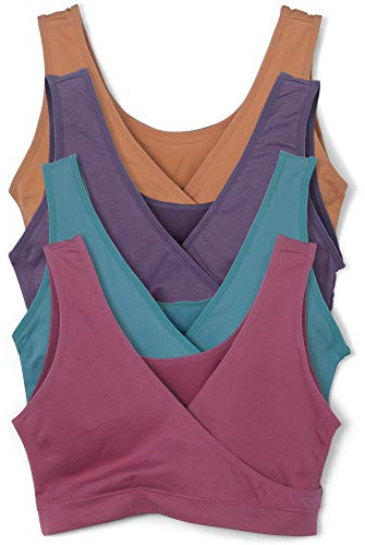 Caramel Cantina 4-pack, amning, moderskap, kvinnor, sömnkomfort, bralette-behå, S
