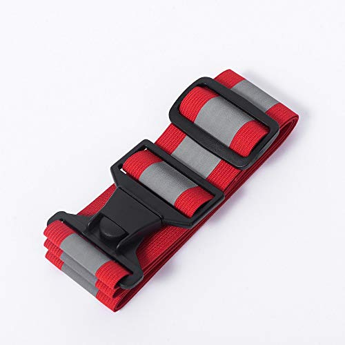 AYKRM 5 Farben Mehrere Farben Laufweste - Reflektierende Weste für Joggen, Fahrrad | Atmungsaktiv & Leicht | Warnweste Reflektor Gürtel (Rot, S-XXL)