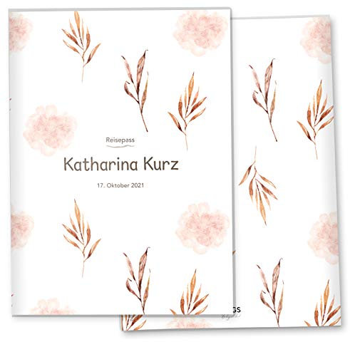 Olgs Reisepasshülle Arizona Pink Passion, Kunststoff Schutzhülle für Dokumente & Reisepass personalisierbar mit Name