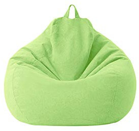 Faderr Sitzsack Bezug ohne Füllung Lazy Lounger Sitzsack Stuhlbezug Abnehmbarer Sitzsack Hülle Sitzsack-Sofas-Schutz mit Reißverschluss für Erwachsene und Kinder (grün, Größe: 70 x 80 cm)