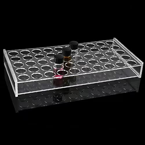 Plexiglas-Reagenzglas-Rack Transparentes Reagenzglas-Halter für zweireihige Säulen-Reagenzglas-Rack-Dropper-Rack-chemische Versuchs ausrüstung (10 ml (50 Löcher))