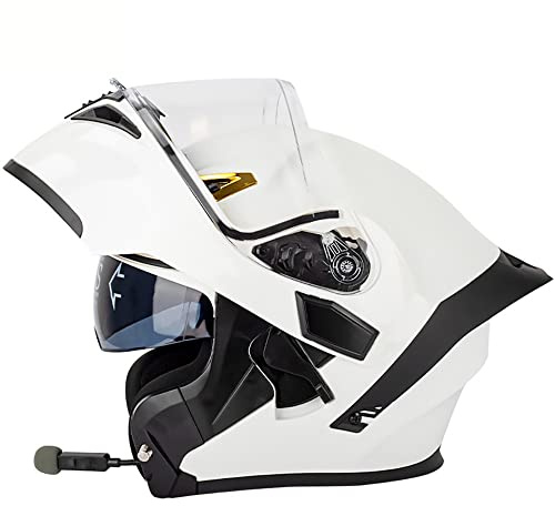 Built In Bluetooth Motorcycle Helmet Automatic Intercom Flip-up Motorcycle Modular Helmet Anti-fog Dual Visor Casco para Motocicleta Bluetooth Bilt Helmet DOT ECE Approved