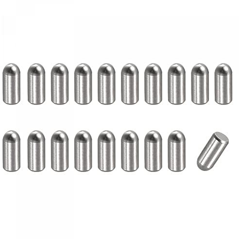 sourcing map 50Stk Spannstifte 304 Edelstahl Rund Flach Holz Stützregale Befestigung 2x6mm