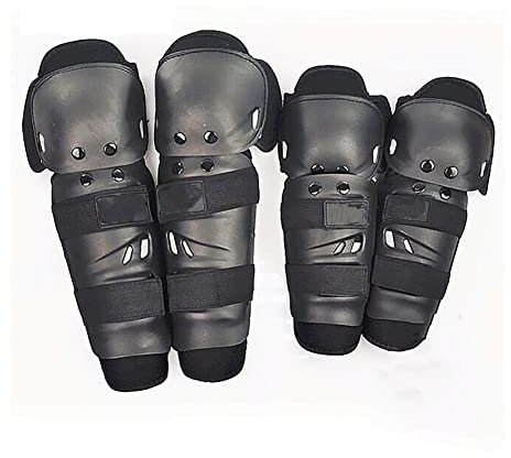 Motorrad Knieprotektor Motorrad Knieschützer Ellenbogenschützer Skifahren Schutzausrüstung Knieschützer Skating Motocross Ellbogen Knieschützer Schutz 4 Stück Schienbeinschoner