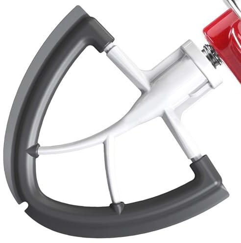 Flex Edge Beater for Kitchenaid Mixer, 4.5-5 Quart for Kitchen Aid Paddle Attachment, Fits Tilt-Head for Kitchenaid Mixer Attachments with Flexible Silicone Edges Bowl Scraper By FOCOllK