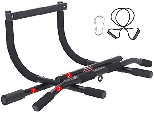 Samnuerly Reck Klimmzugstange, Multifunktions-Fitnessgeräte an der Tür, Reck Indoor-Hebelgeräte und tragbare Fitness-Reckstange (Color : D)