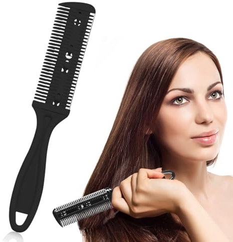 PLABBDPL 1 pettine per diradamento dei capelli, pettine per tagliare i capelli, rasoio professionale fai da te