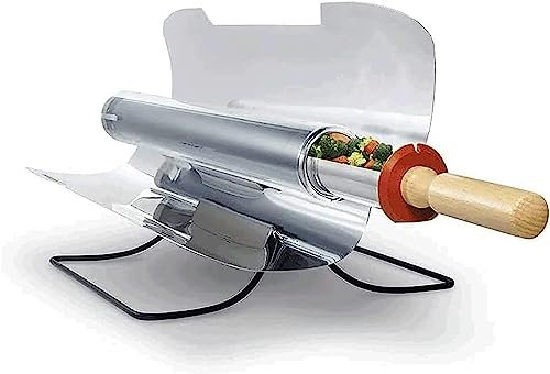 Cuiseur solaire intégré extérieur, barbecue, températures jusqu'à 371 °C en plein soleil, le réchaud peut cuire à 360 ° dans toutes les directions, outil de four pour barbecue de randonnée portable.