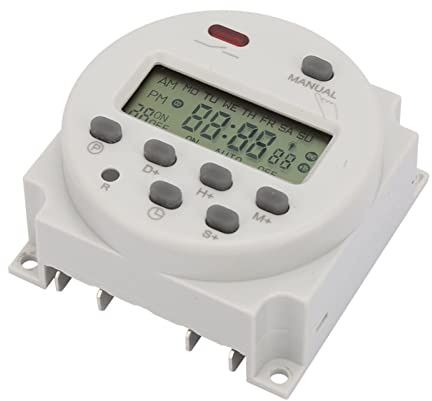 Programmierbarer Mini-Zeitschaltuhr, CN101S-4 7 Tage Sekunden Zeitschaltuhr,elektronisches Digitaler LCD-Timer,zur Schalten Sie Verschiedene elektrische Geräte automatisch EIN/aus(12VDC)
