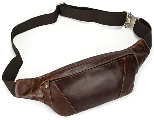 LUUFAN Herren Leder Gürteltasche Fanny Pack Gürteltasche