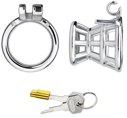 Flat Chastity Cage Inverted Male Small Metall Mit Metallröhre Peniskäfig Edelstahl Klein Cock Cage Keuschheitskäfig Herren Extrem Sex Spielzeug Für Paare p (50mm/1.97in)