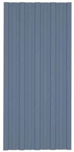 Kavolet 12x Trapezblech 100x45 cm Profilblech Dachblech Dachpaneele Wetterfest Wellblech Dachplatten Gerätehaus Carport Dachpfannen Stahlblech Metallblech Verzinkter Stahl Grau