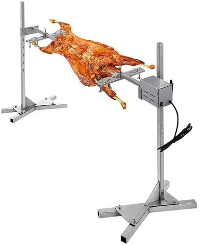 Kit De Parrilla Eléctrica Para Asador De Barbacoa, Asador De Parrilla Para Acampar De 15 W, Asador Para Uso En Exteriores, Asador a Fuego Abierto, Altura Ajustable De 5 Niveles, Para Cerdo, Pollo