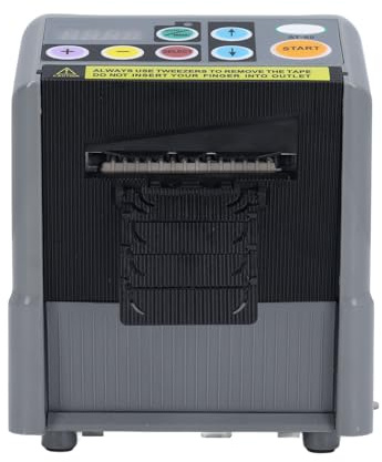 Automatischer Elektrischer Klebebandabroller mit Präzisionsschneider für 6-60 mm Band, Doppelbandführung ABS-Silikon, Speicherfunktion, Elektrischer Klebebandabroller Automatisch