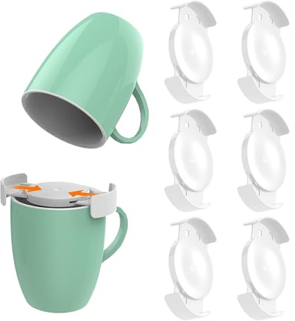 Oldmoom Organisateur de tasse à café, support de tasse à café | Organisateur de tasses de cuisine, Gadget de cuisine domestique,Organisateur de conteneurs réglables, 6 pièces, étagère d'armoire de