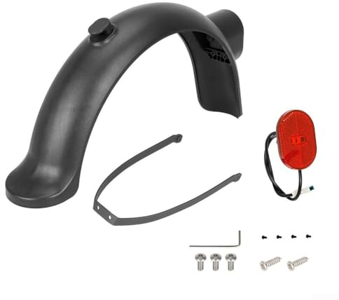 Robustes Schutzblech-Set, hinteres Schutzblech mit Rücklicht-Halterung für Elektroroller, Heck Kotflügel Scooter Kotflügel Halterung Scooter Ersatz Zubehör Unterstützung Kotflügel Halterung Kotflügel