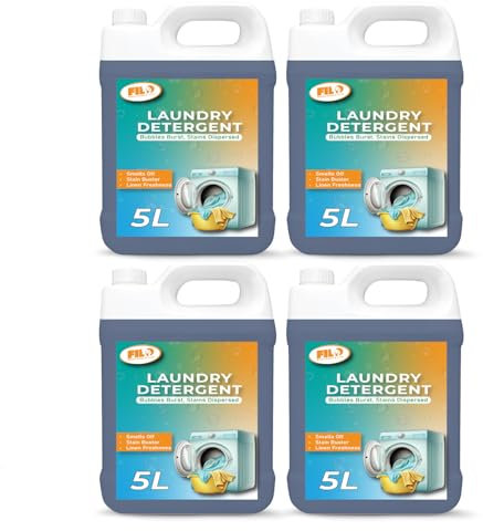 FILO Laundry Detergent Liquid Bulk Pack 20L (4x 5L) | Eco-friendly Washing Detergent | Concentrated Formula with Fresh Linen Fragrance Washing Liquid | Premium and Gentle on Fabrics, 256 Washes