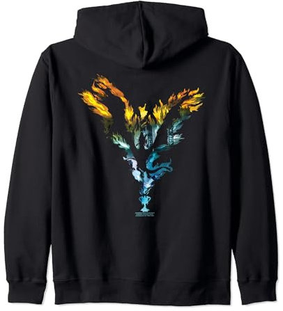Harry Potter Goblet of Fire Dragon Colour Flames Zip Hoodie