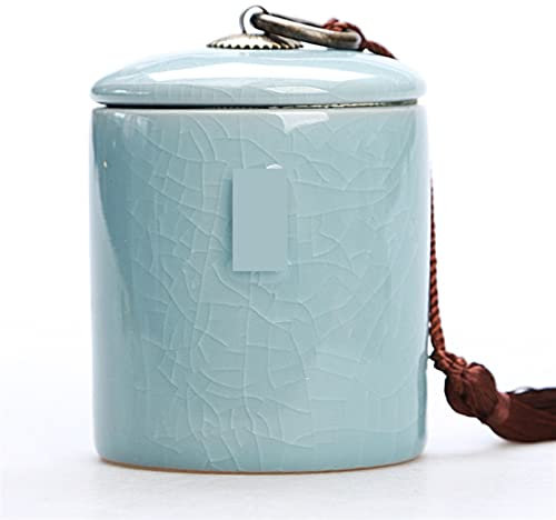 HJUGHPN Botes de té de cerámica para té, café, azúcar, latas de té portátiles selladas a prueba de humedad, latas de almacenamiento simples para el hogar, latas de almacenamiento de té para el hogar