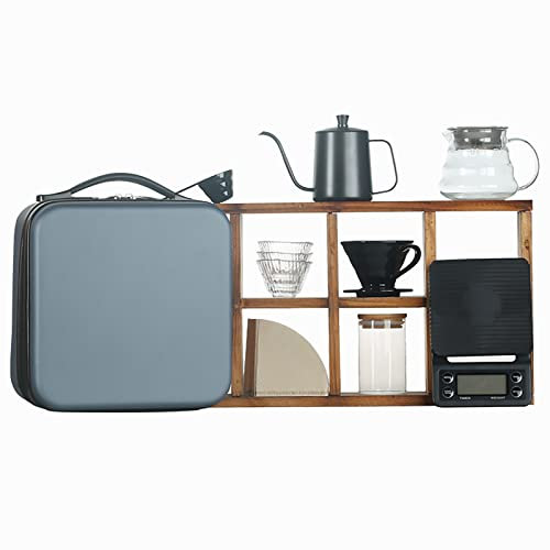 304 Stainless Steel Pour Over Coffee Maker Gift Set with Gooseneck Kettle Grinder V60 Dripper Brewer Filters and Travel Bag All in One Coffee Accessories Kit for the Perfect Serving of Coffe