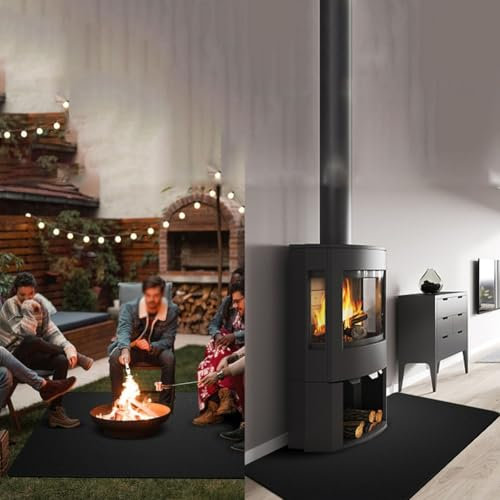 Tapis de barbecue pour une cuisson sûre, protections ignifuges antidérapantes pour barbecues et cheminées, faciles à nettoyer et (165 cm x 99 cm)