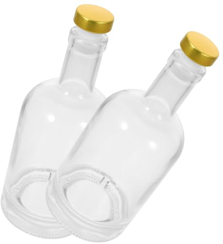 EXHUMKY 2piezas Botella De Vino De Grueso Vidrio Transparente Espesado Unidades Para Licor De Vodka y Whisky