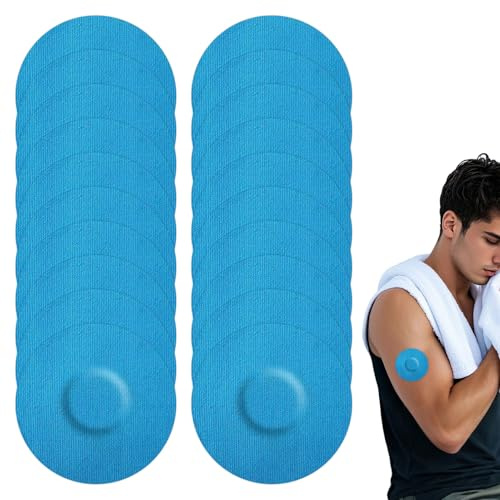 Libre 2 Sensor Covers, 20pcs Freestyle Libre 2 Sensor, Freestyle Libre 2 Sensor Cover, CGM Sensor Patchs Protector Breathable Without Glue Adhesive Glucose Monitor Patch for Sports Swimming (Blue)